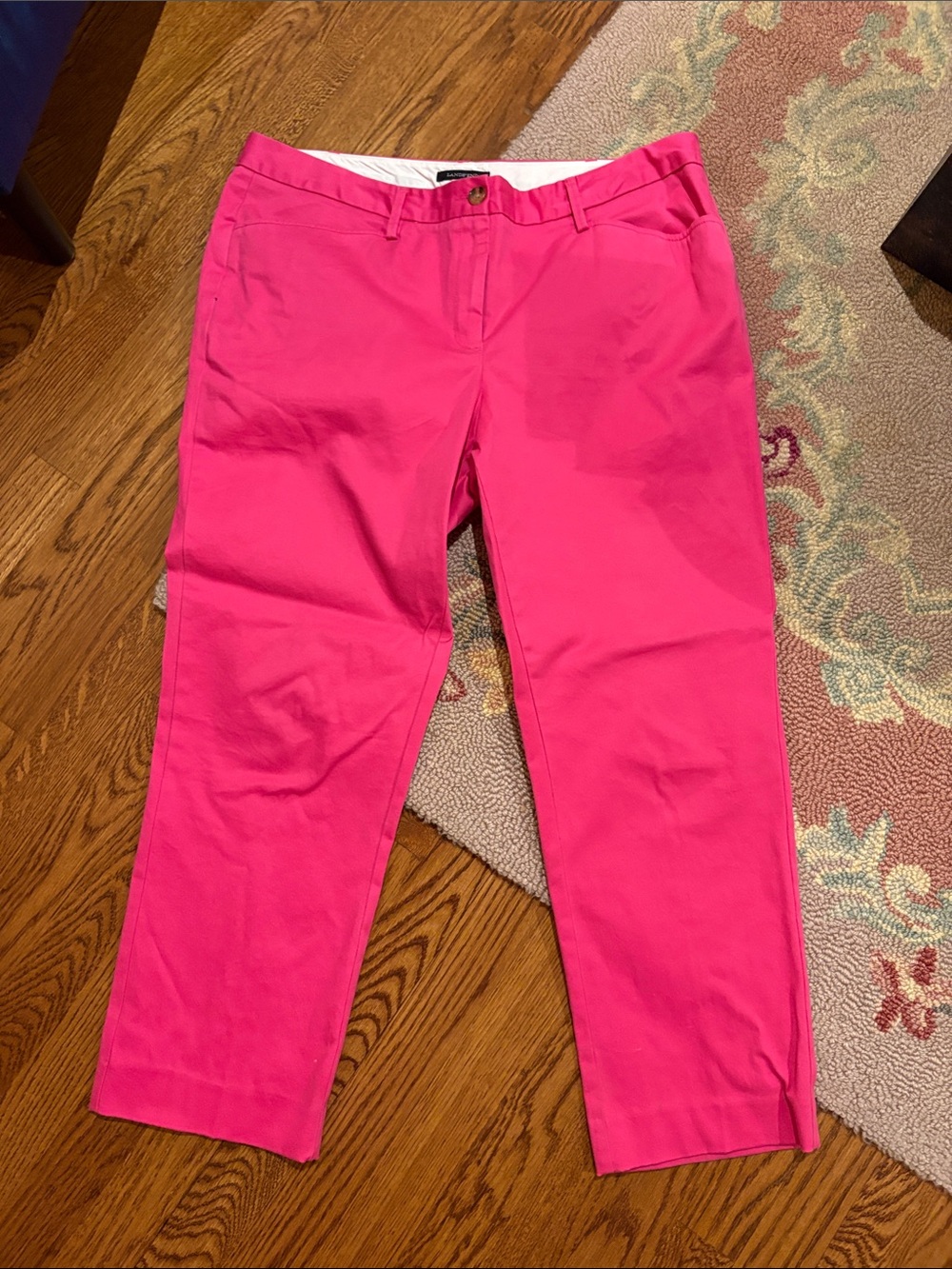 Lands' End Bright Pink Straight-Leg Pants